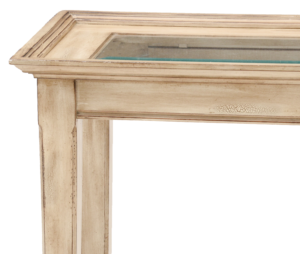 Console Table with Glass Insert