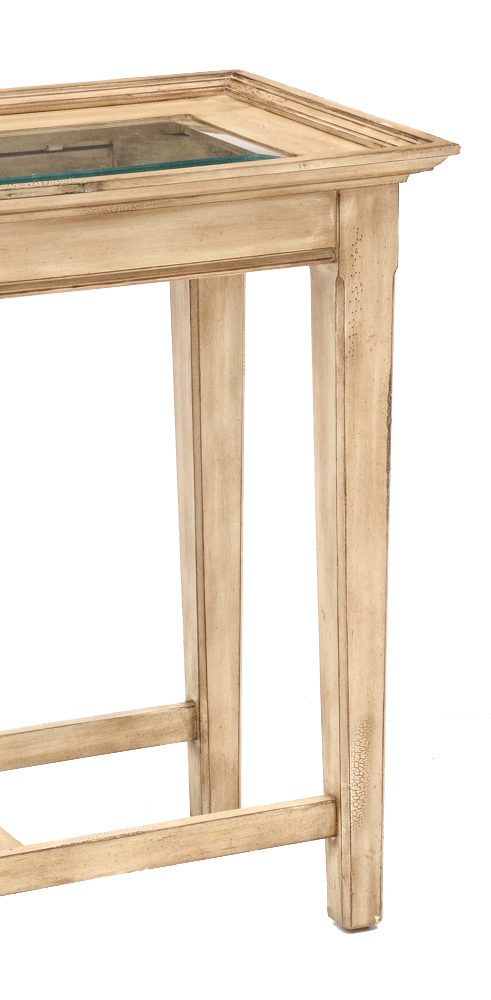 Console Table with Glass Insert