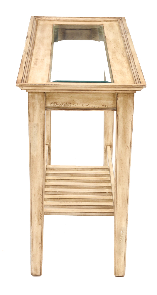 Console Table with Glass Insert