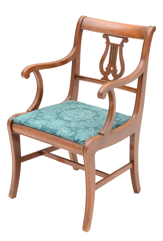 Mahogany Lyre Back Dining Chairs
