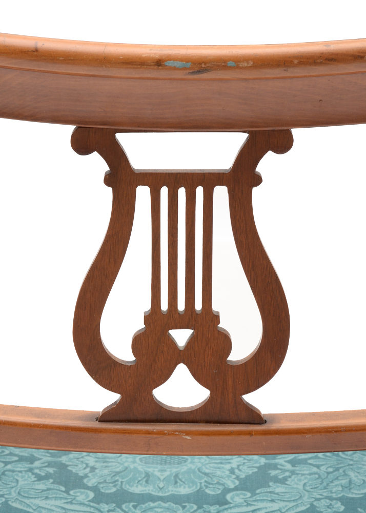 Mahogany Lyre Back Dining Chairs