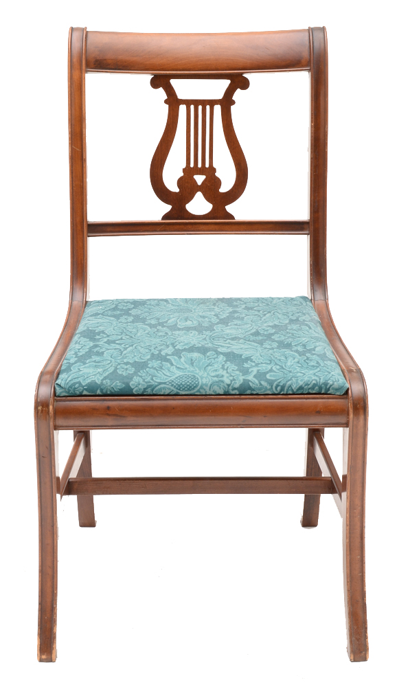 Mahogany Lyre Back Dining Chairs