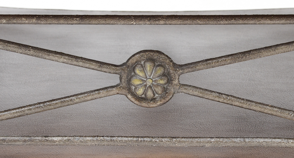 Decorative Leather Topped Coffee Table