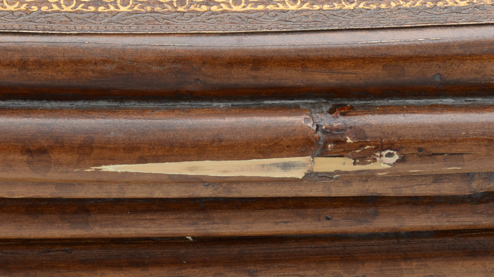 Decorative Leather Topped Coffee Table