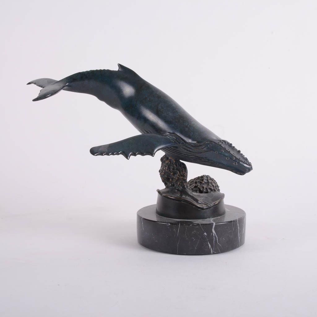 Randy Puckett Humpback Whale Limited Edition Bronze Sculpture