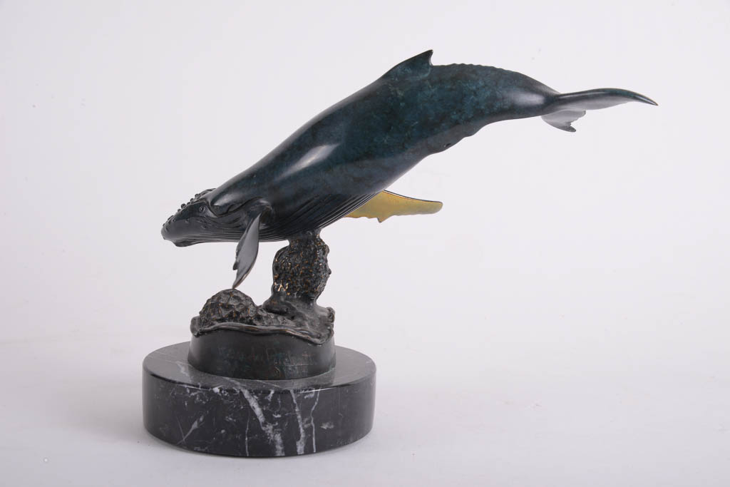 Randy Puckett Humpback Whale Limited Edition Bronze Sculpture