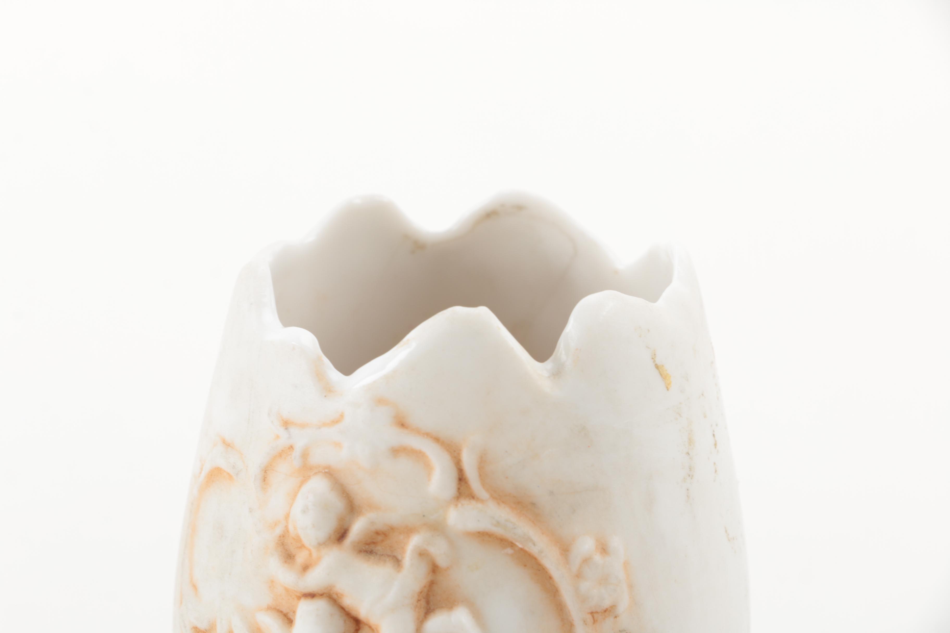 Hand Painted Porcelain Egg Shaped Decor