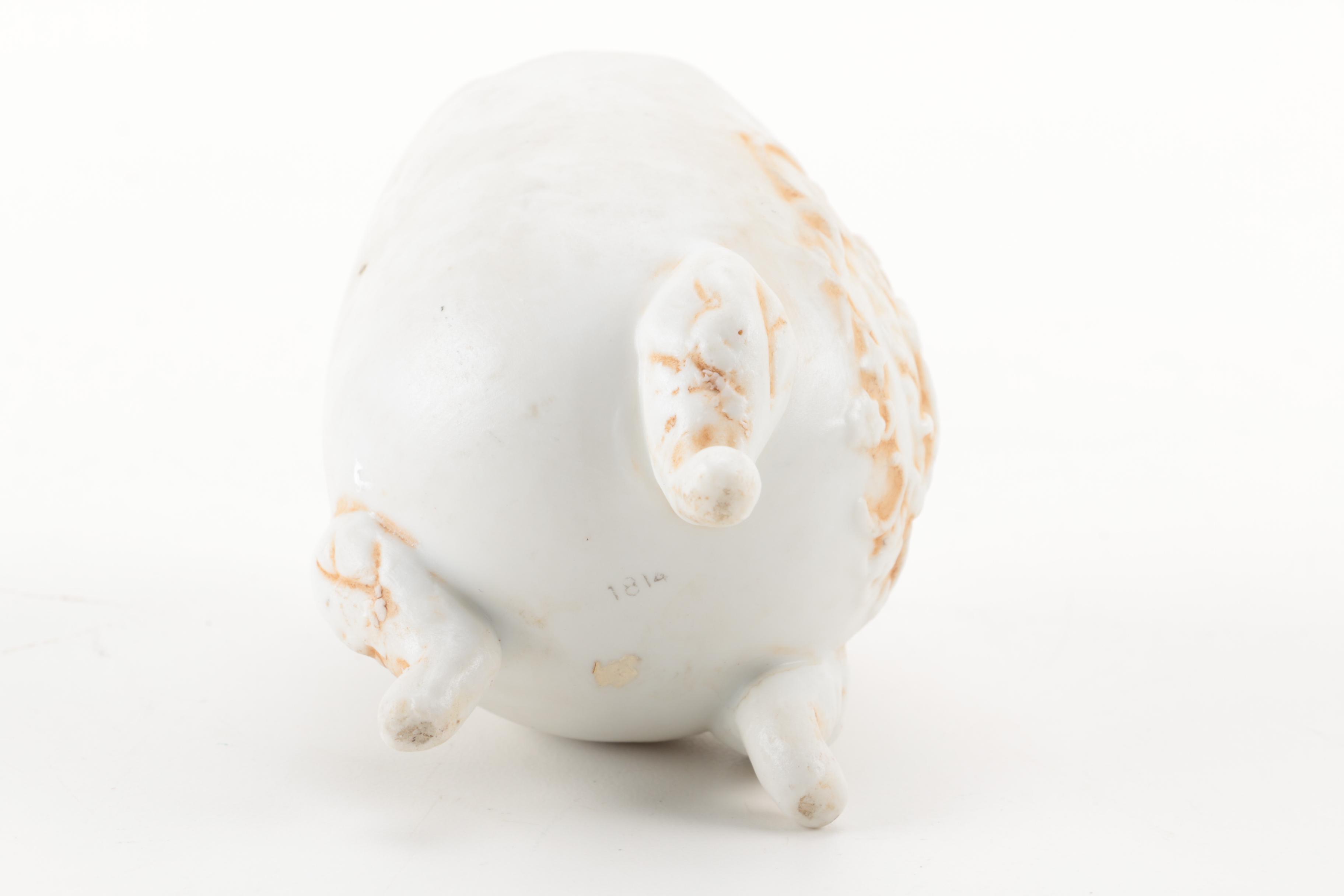 Hand Painted Porcelain Egg Shaped Decor