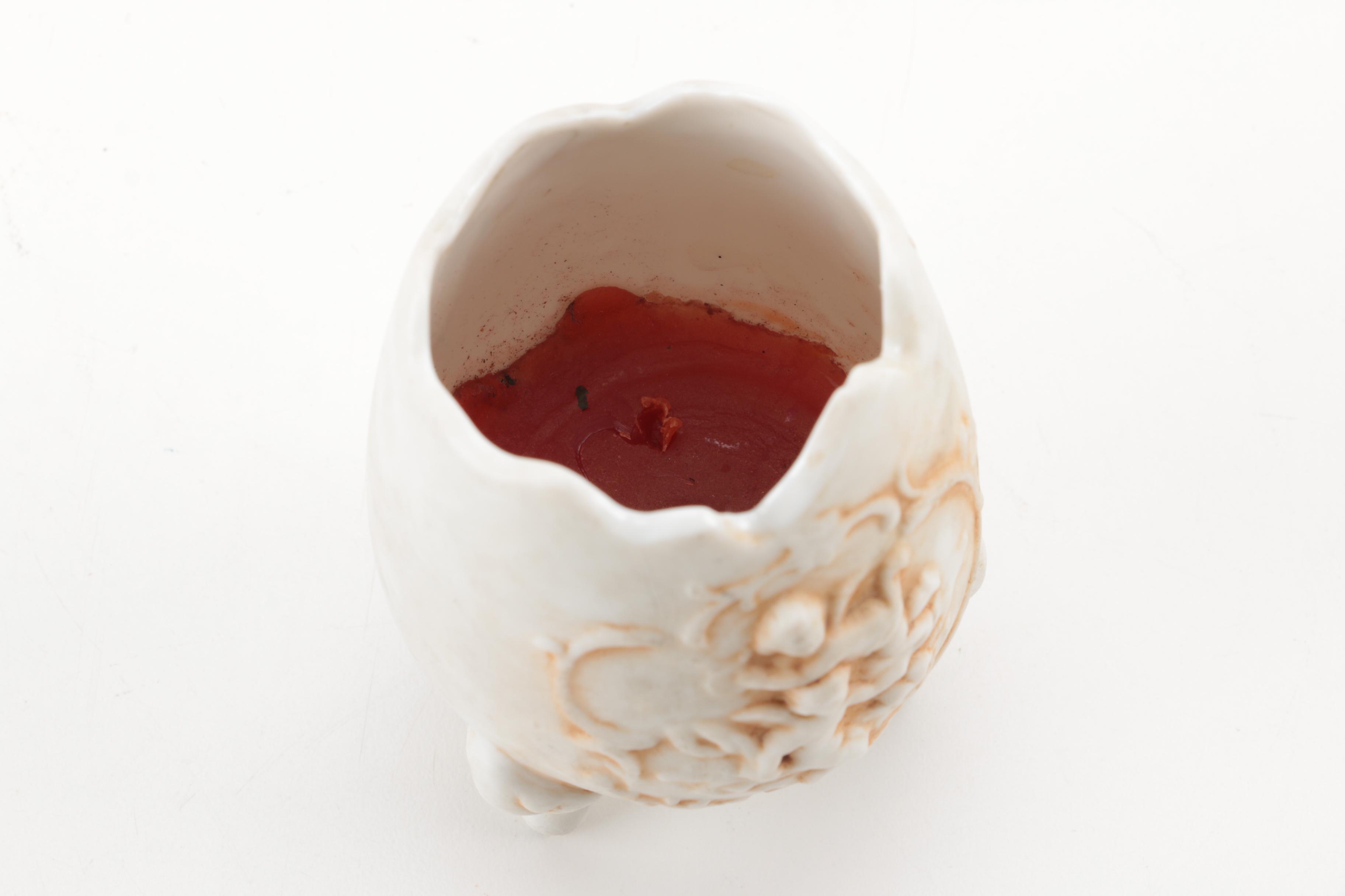 Hand Painted Porcelain Egg Shaped Decor