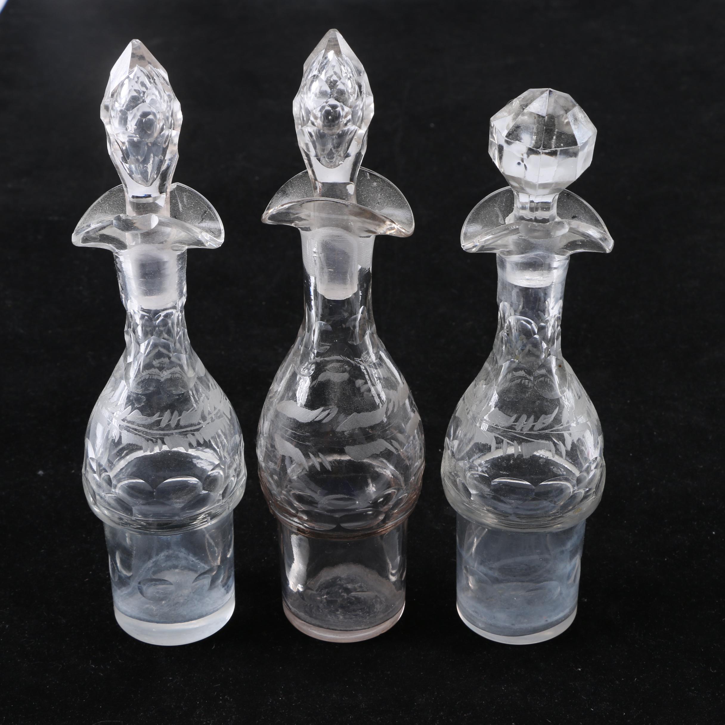 Crystal and Stainless Steel Cruet Set