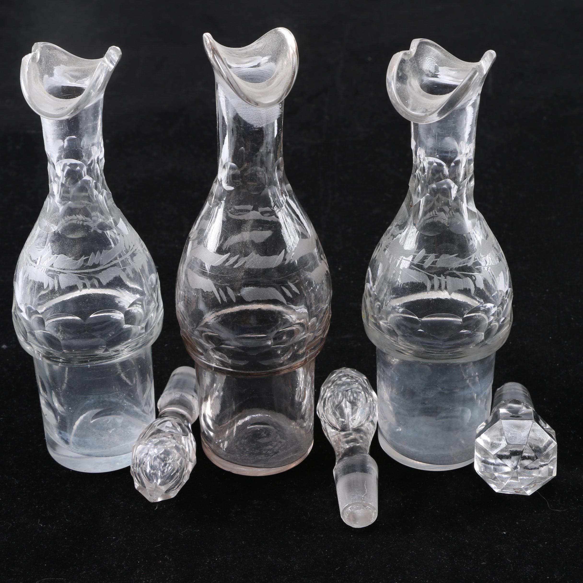 Crystal and Stainless Steel Cruet Set
