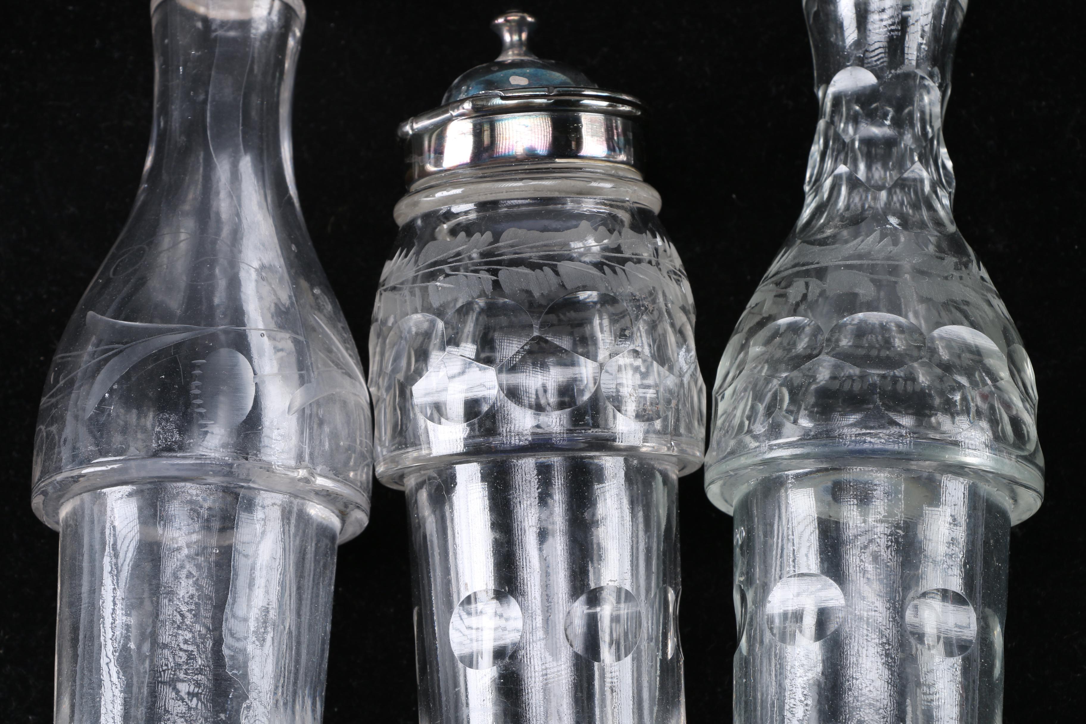 Crystal and Stainless Steel Cruet Set