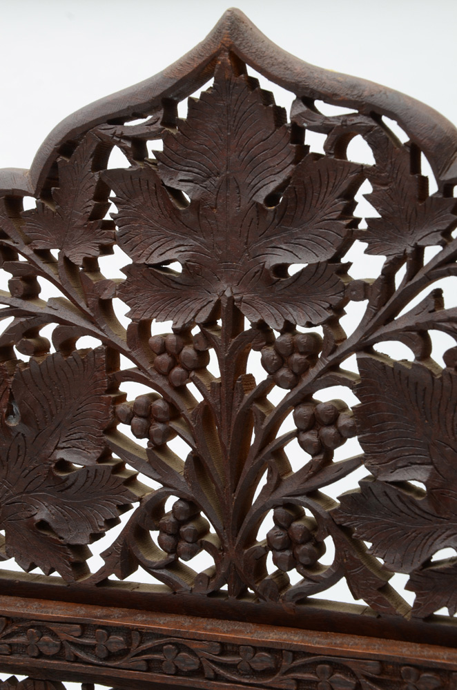 Hand-Carved Wood Screen Room Divider