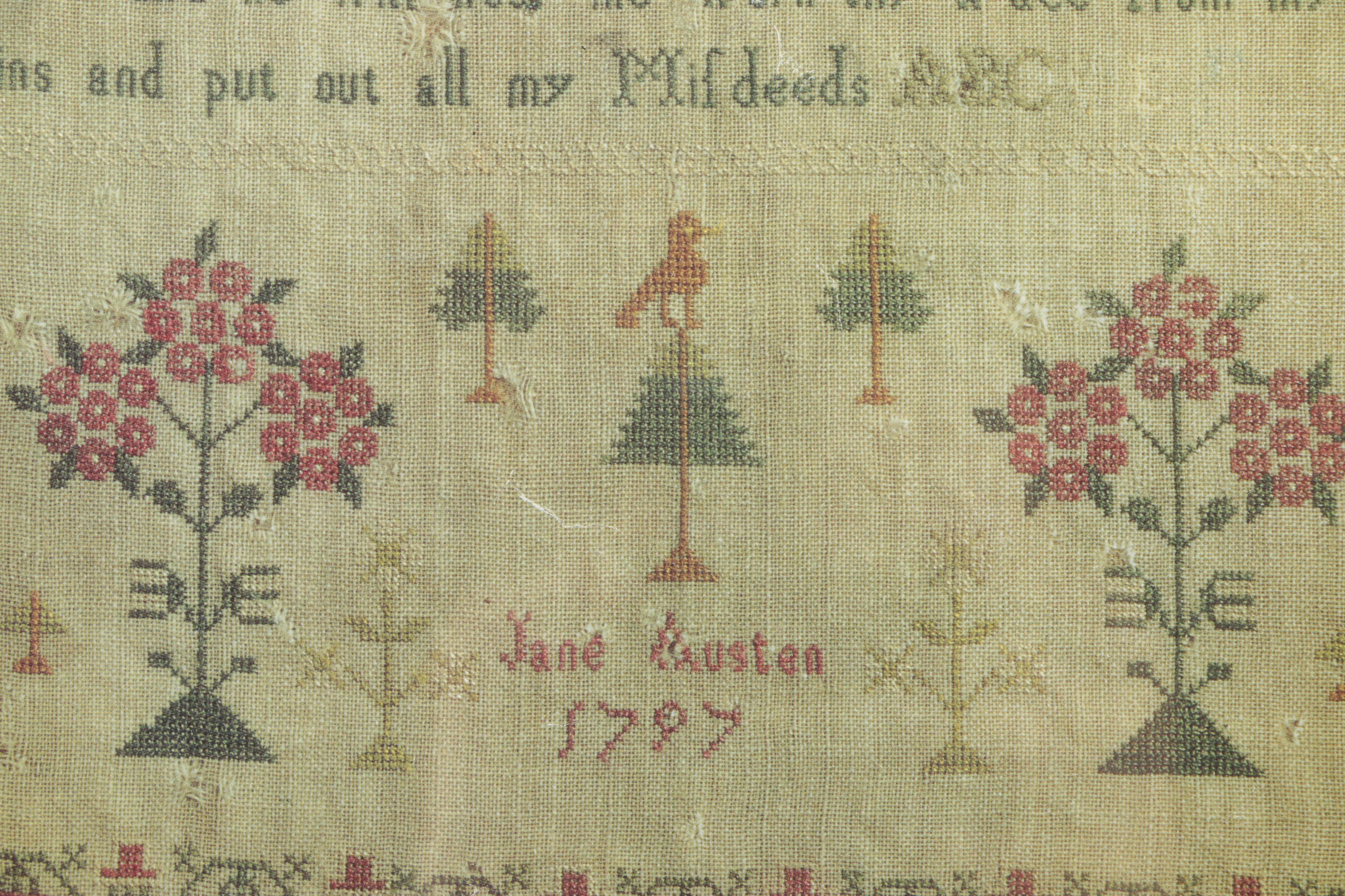 Offset Lithograph After Jane Austen Cross Stitch Sampler