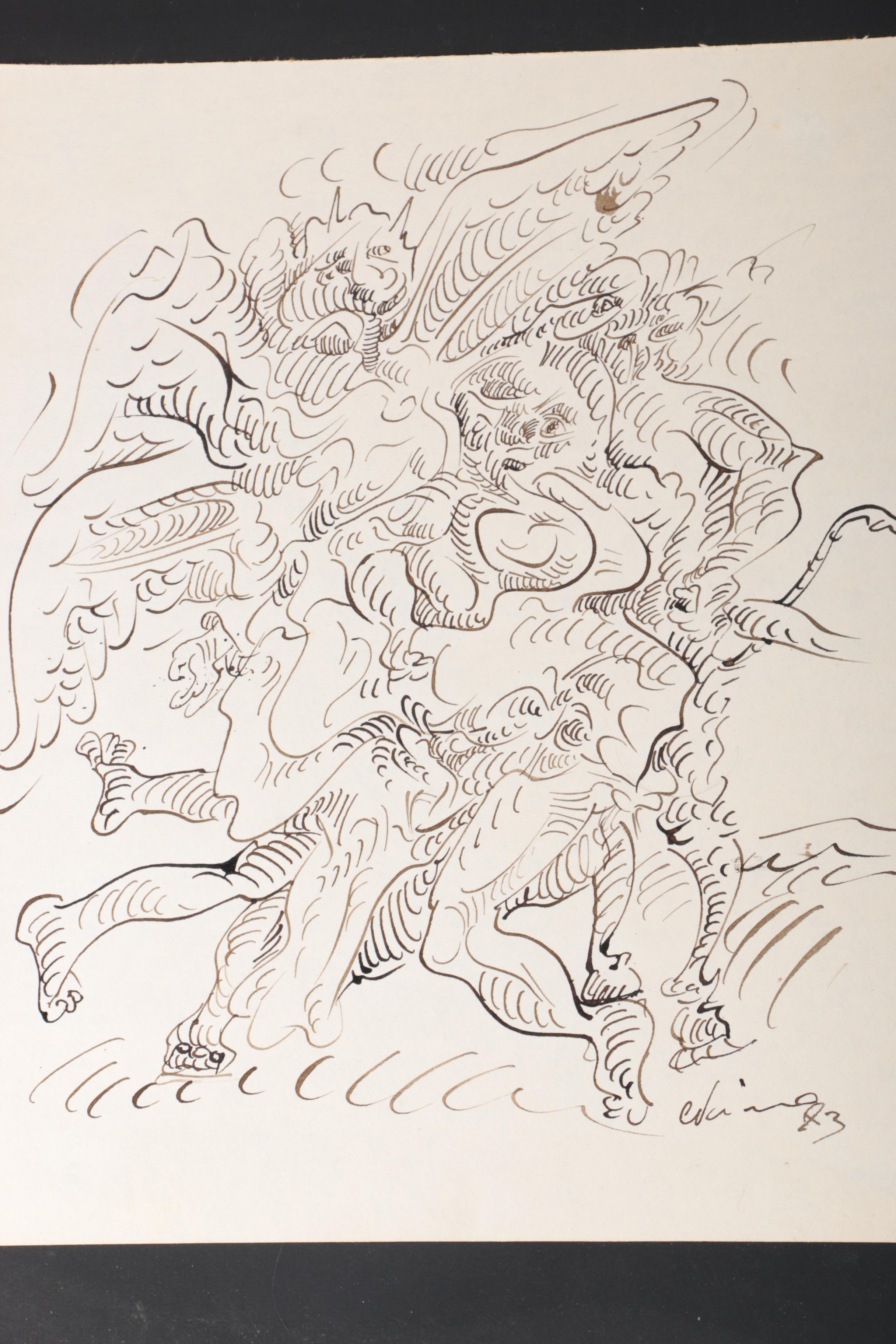 Collection of Pen, Graphite, and Ink Illustrations Featuring Sam Cady