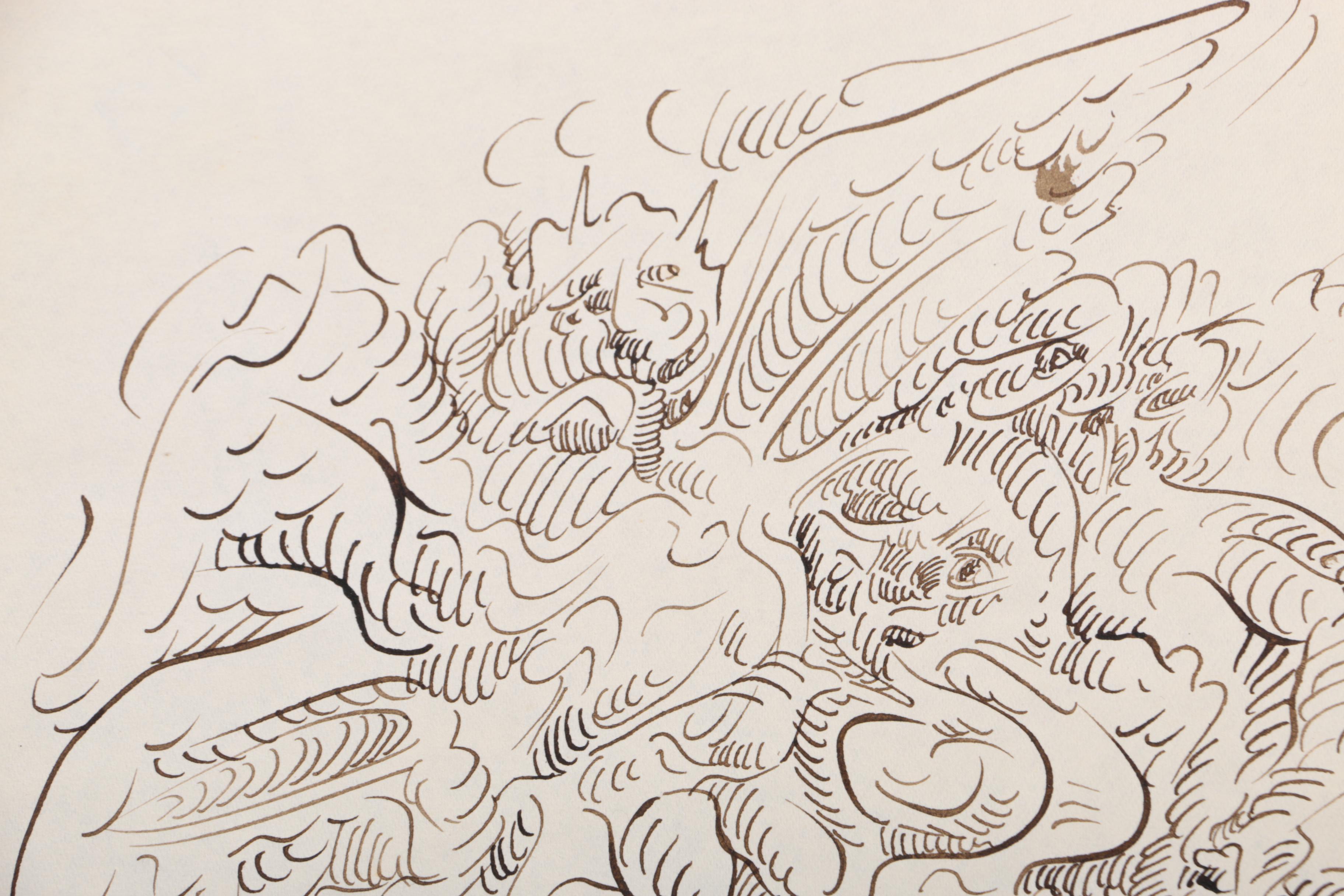 Collection of Pen, Graphite, and Ink Illustrations Featuring Sam Cady