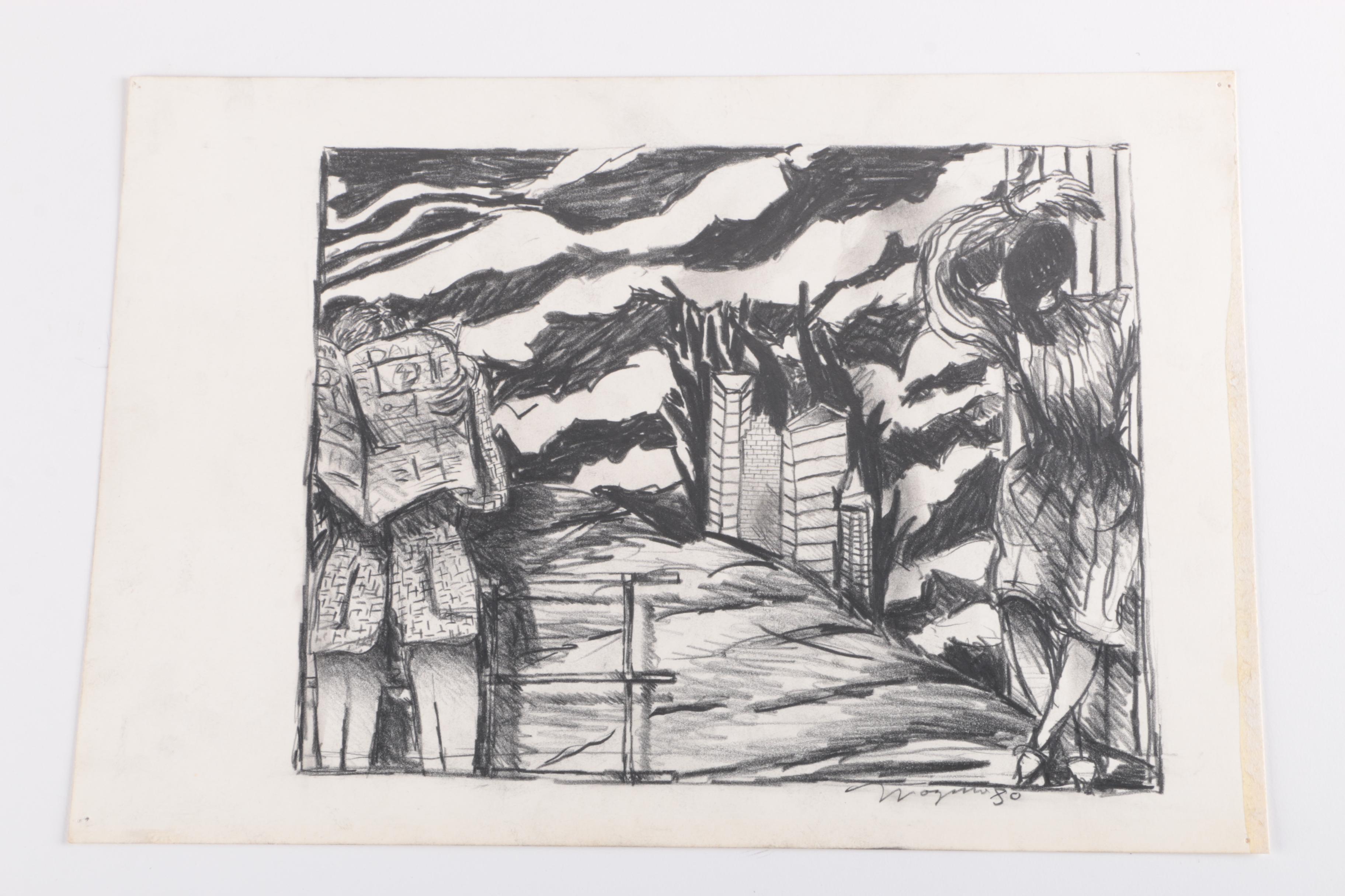 Collection of Pen, Graphite, and Ink Illustrations Featuring Sam Cady