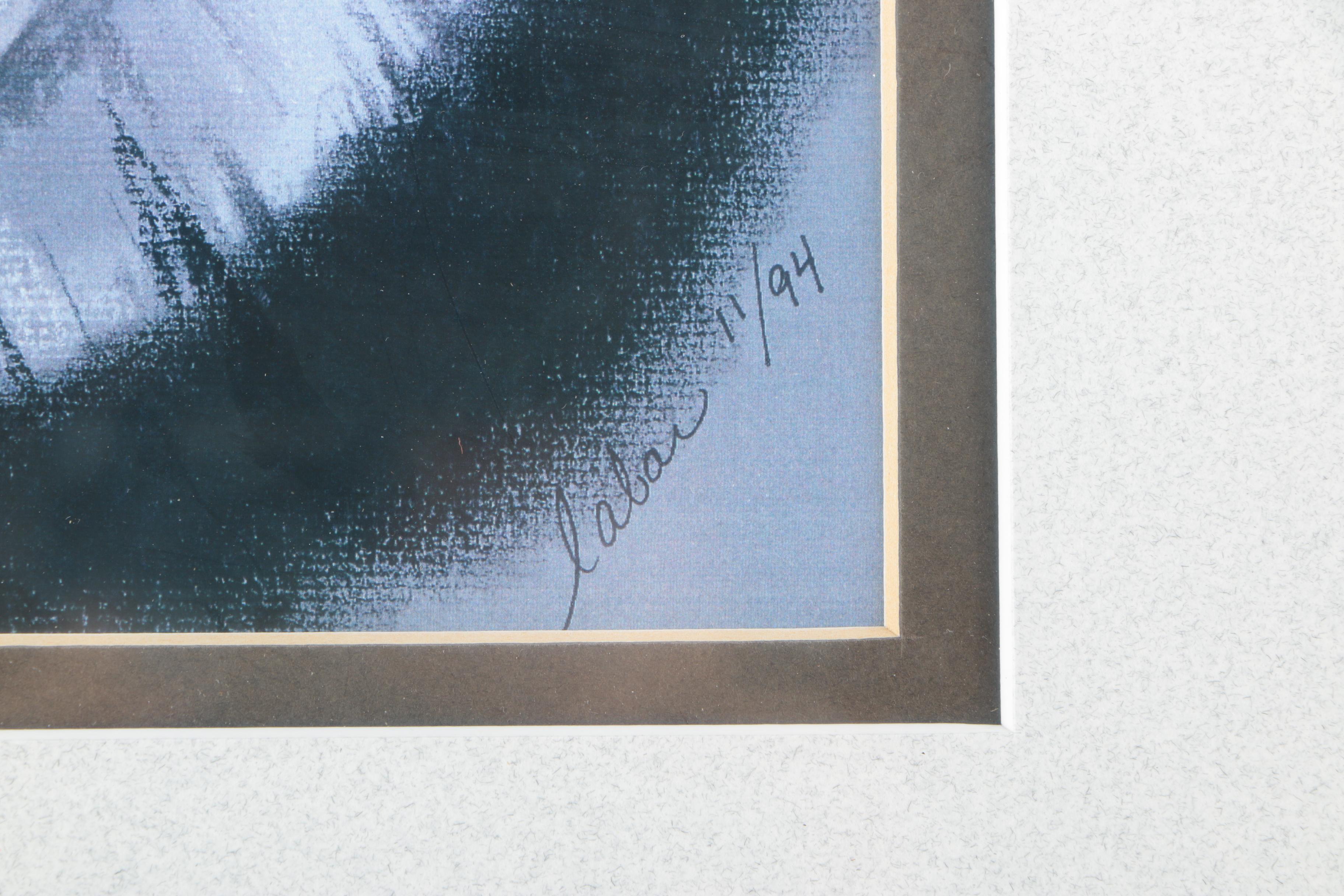 Labar Giclee Prints After Pastel Drawings of a Lion and Wolf