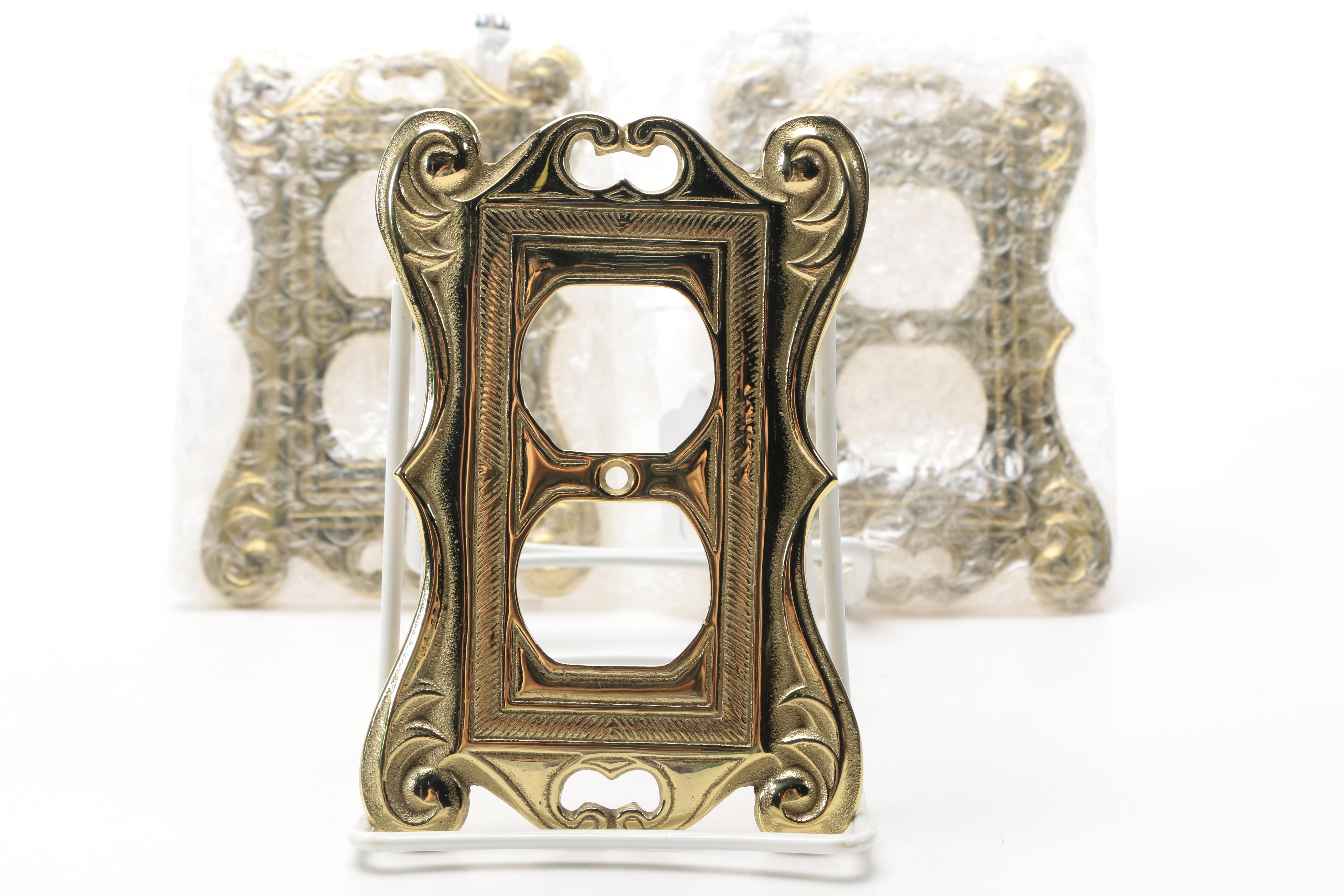 Virginia Metalcrafters Brass Electrical Outlet Covers