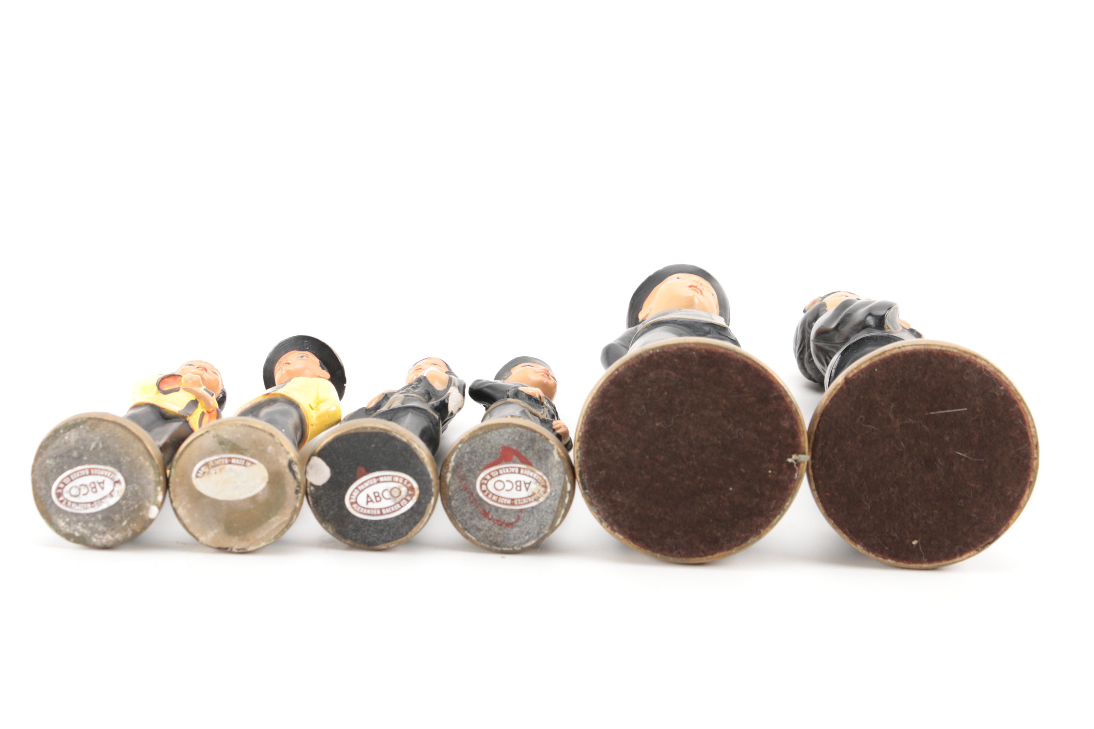 Vintage Chinese Chalkware Figurines by Alexander Backer Co. USA