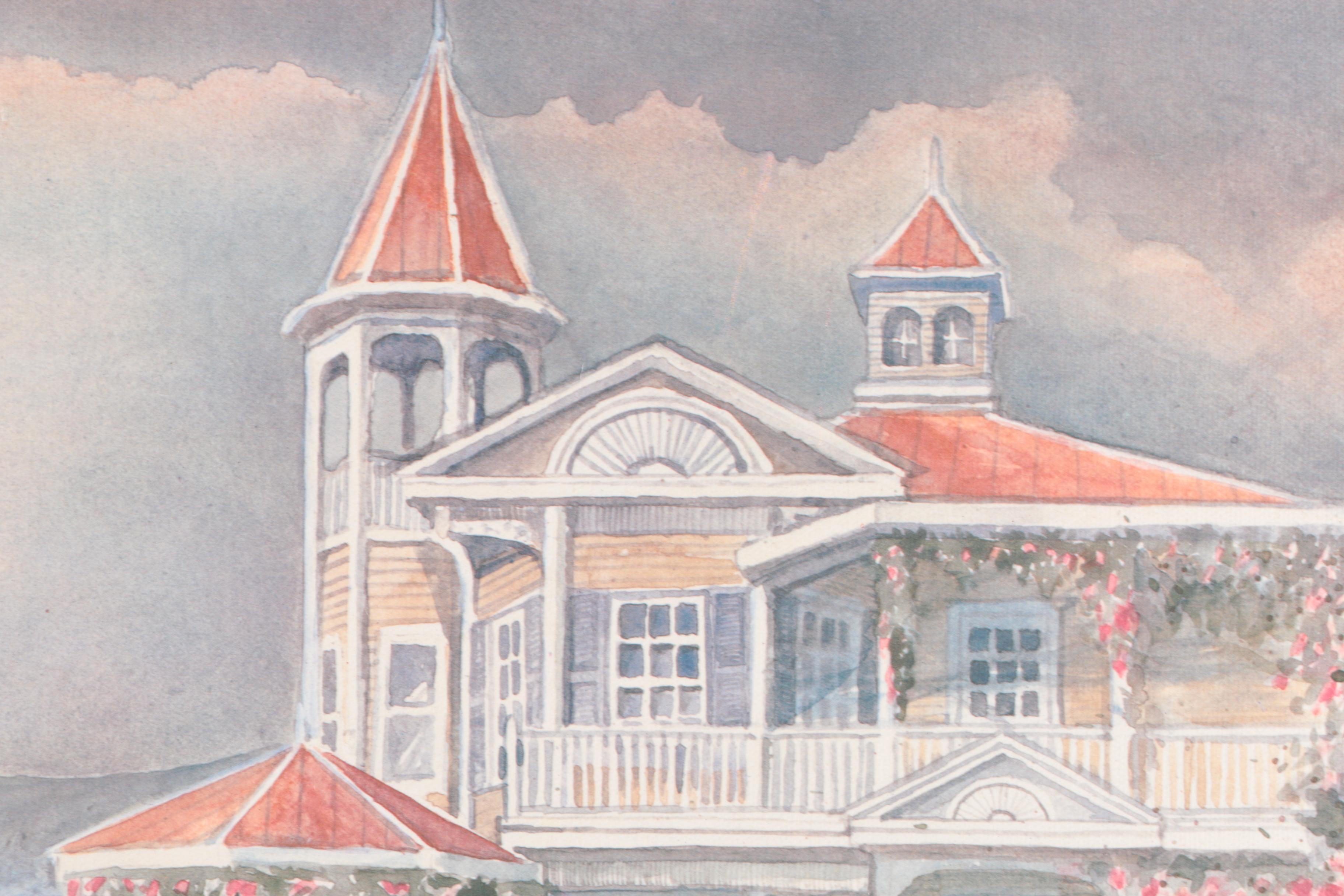 After Miran Lee Offset Lithograph Landscape