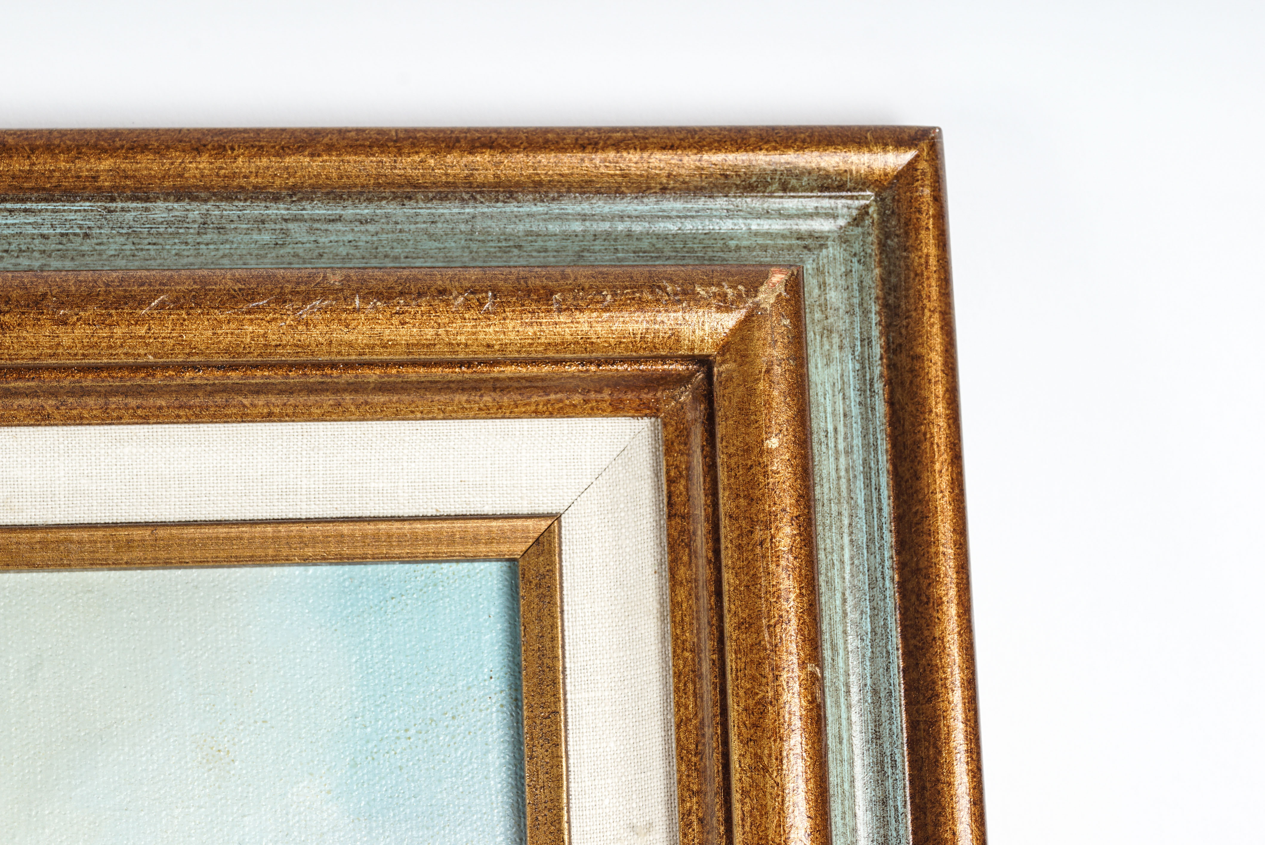 Oil Painting of Man on a Horse in Mountains