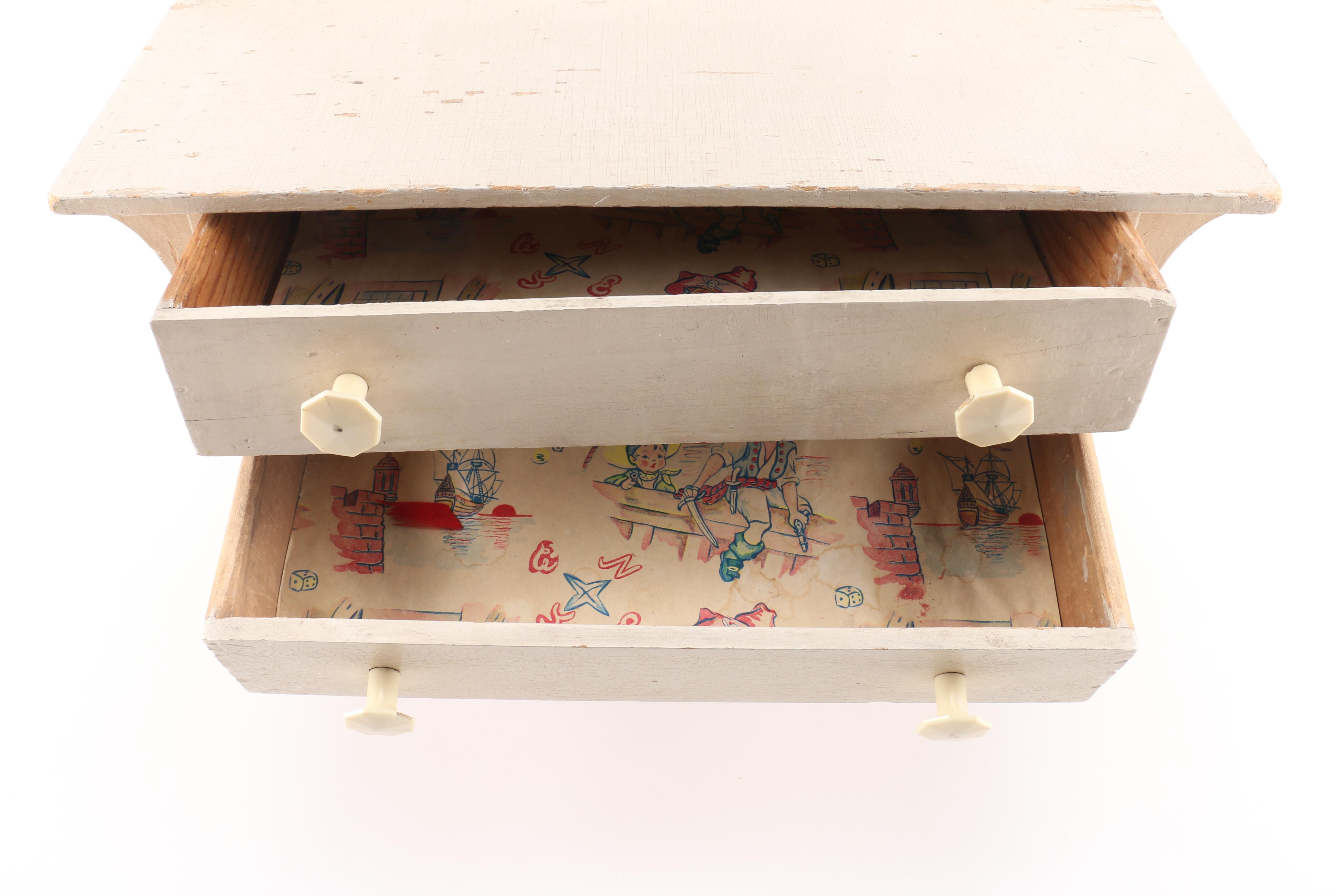 Vintage Miniature Dresser With Mirror