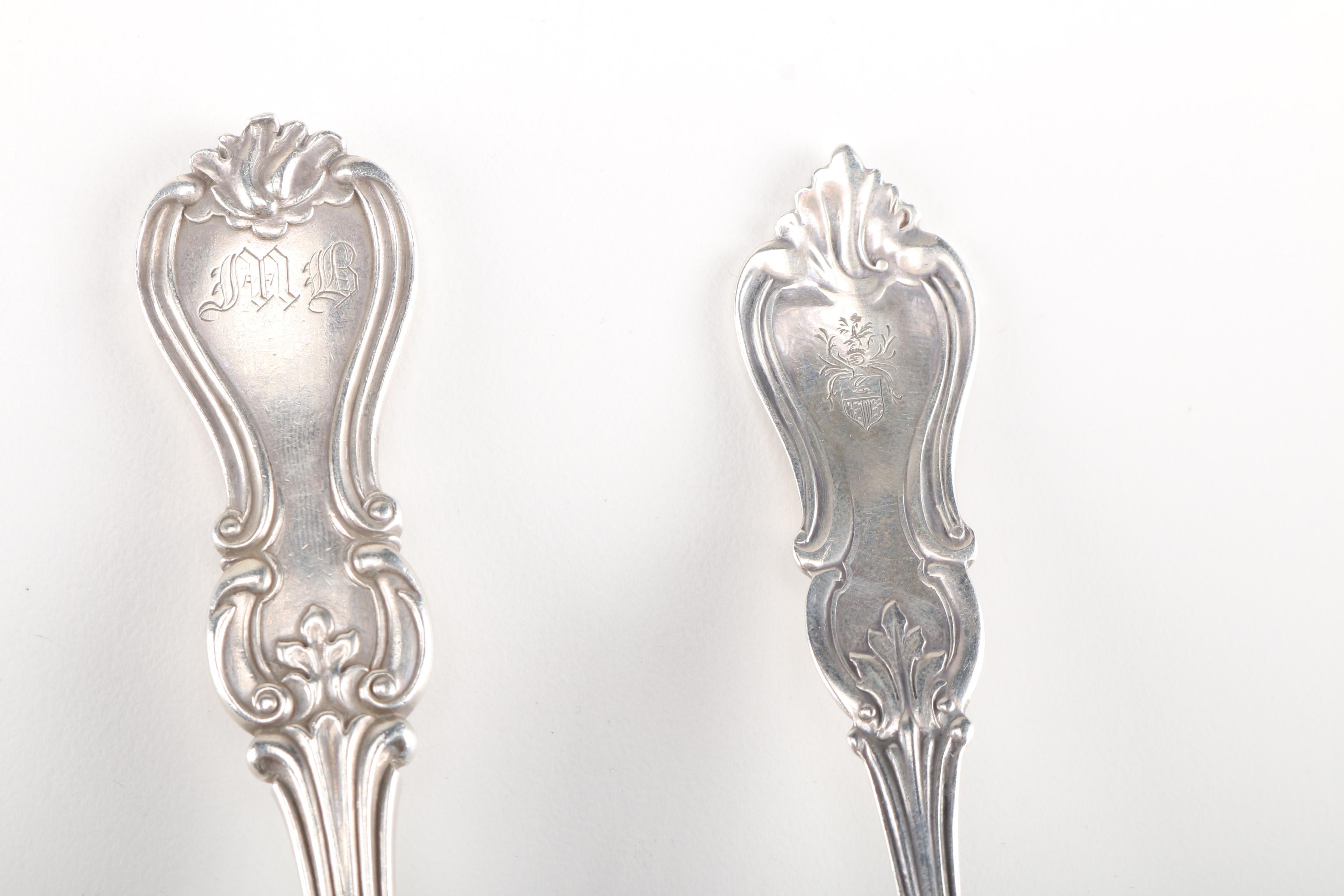 Collection of Silver Spoons Including a Russian Coin Silver Spoon