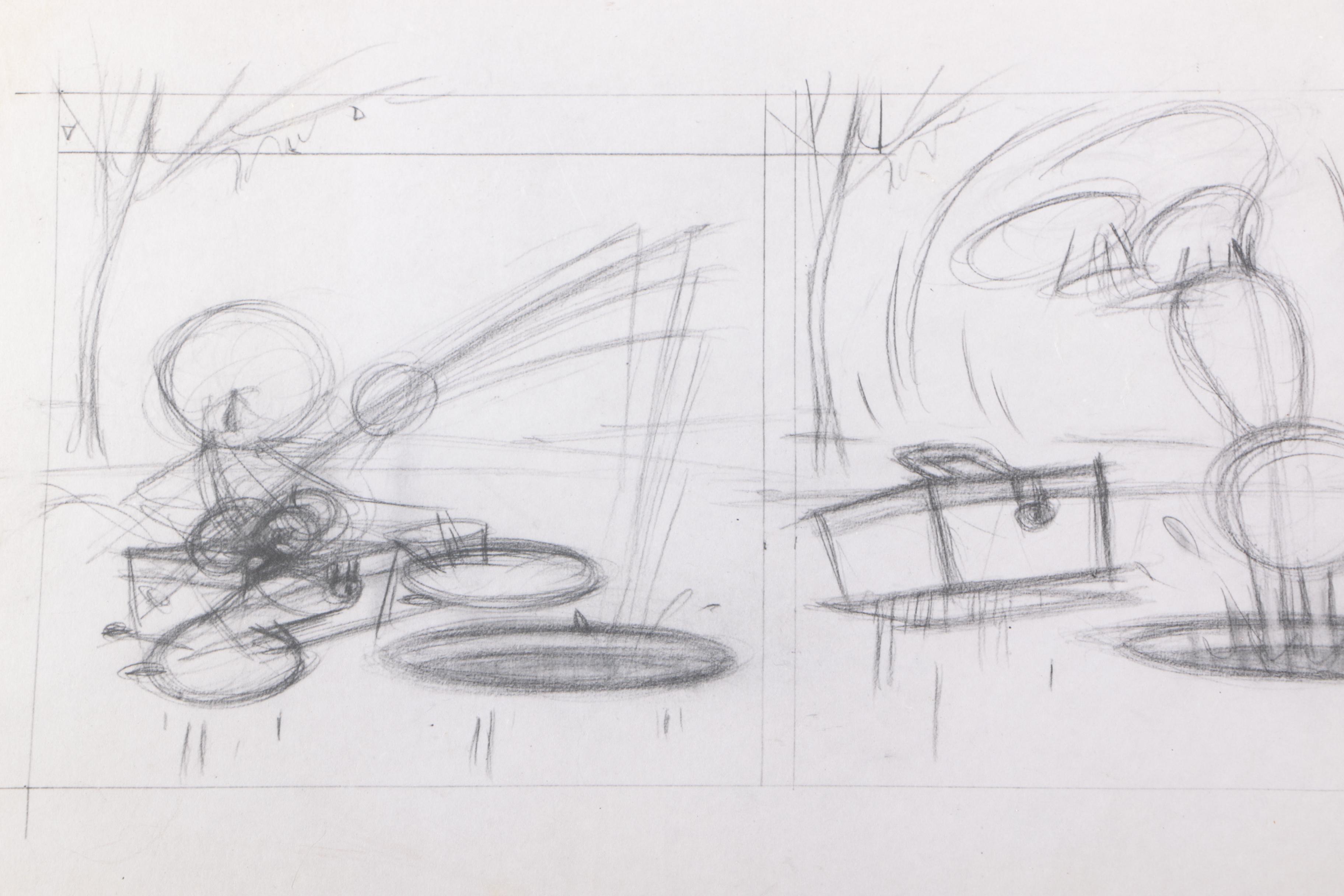 Arthur Floyd Gottfredson Mid-Century Graphite Drawings of Mickey Mouse