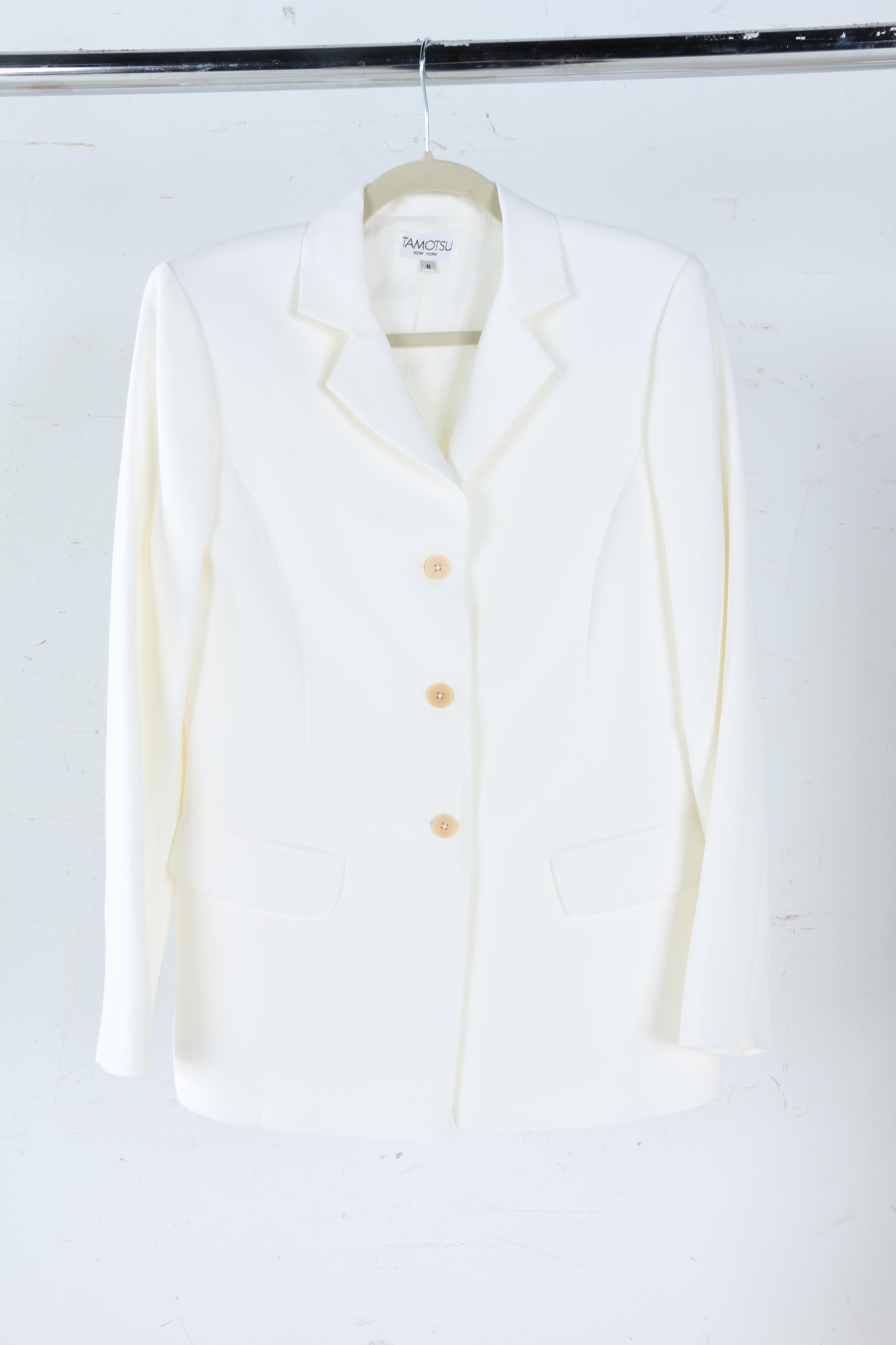 Women's Tamotsu White Pant Suit
