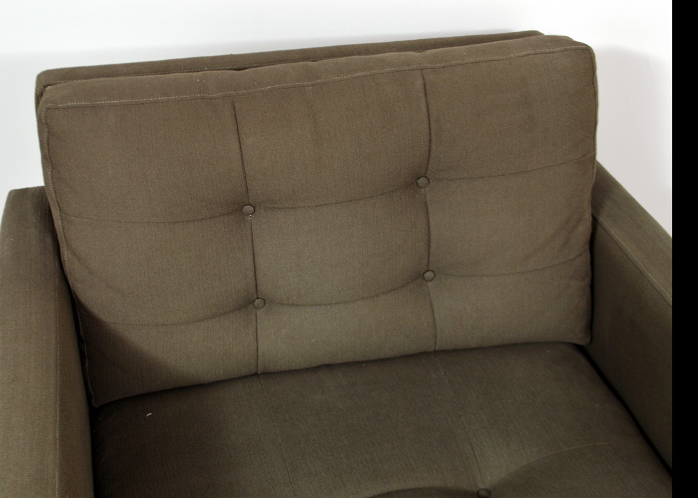 Crate and Barrel "Petrie" Chair With Ottoman