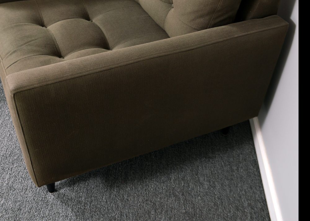 Crate and Barrel "Petrie" Chair With Ottoman