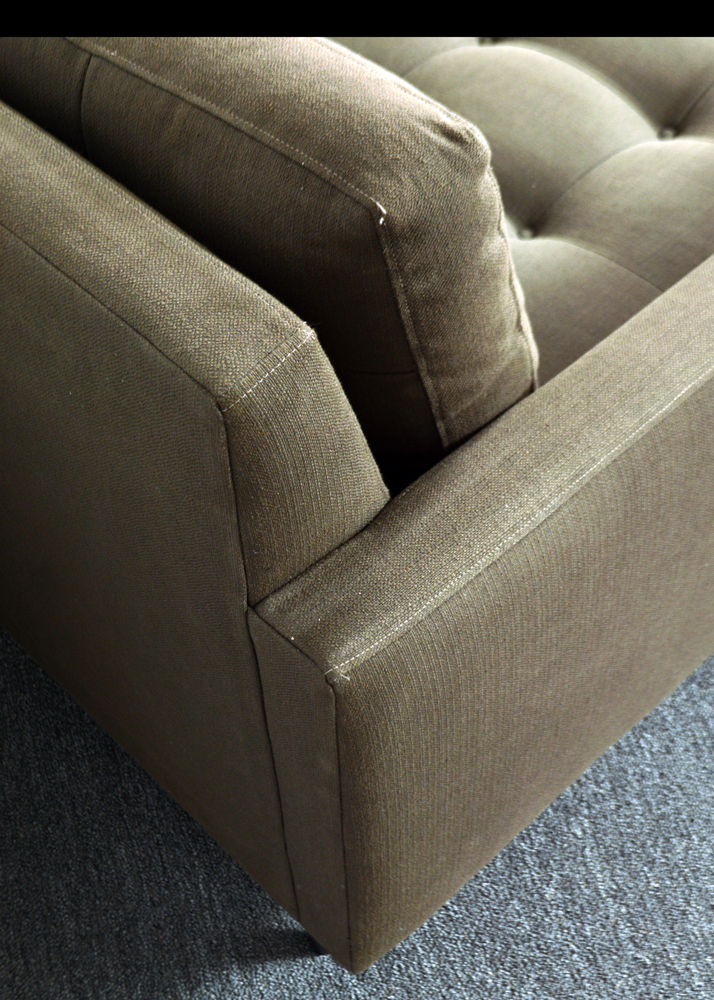 Crate and Barrel "Petrie" Chair With Ottoman