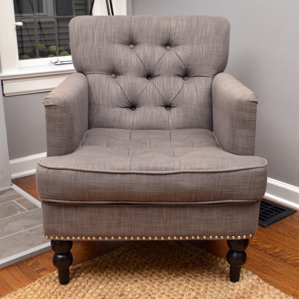 Contemporary Button-Tufted Armchair
