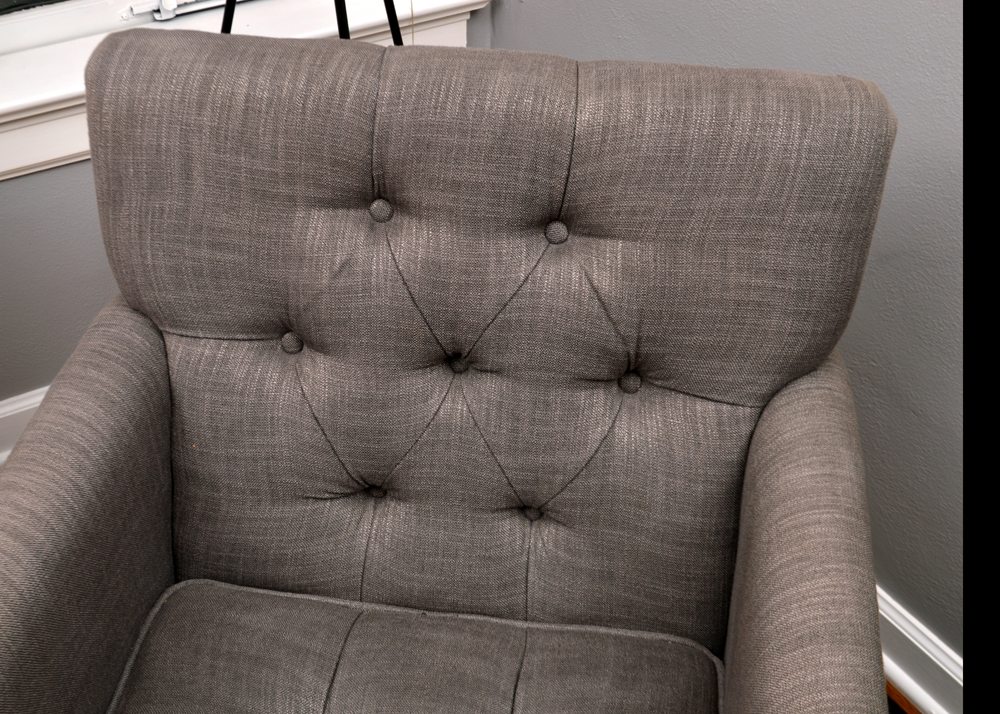 Contemporary Button-Tufted Armchair
