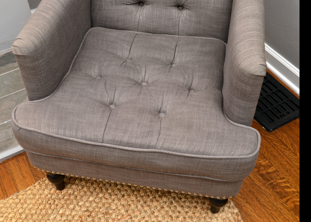 Contemporary Button-Tufted Armchair