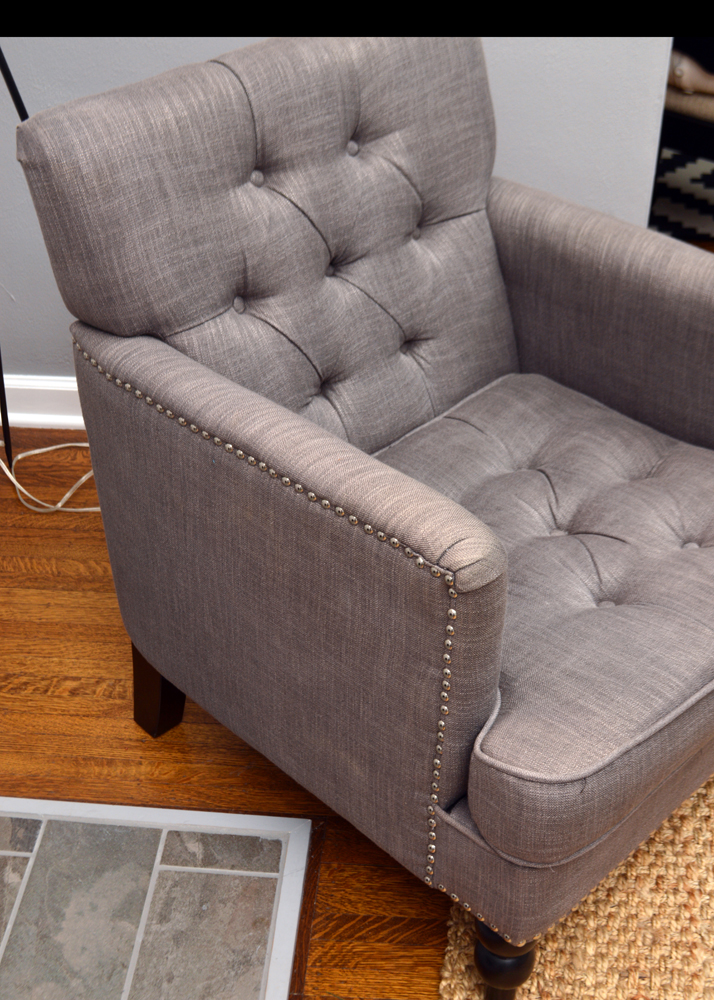 Contemporary Button-Tufted Armchair