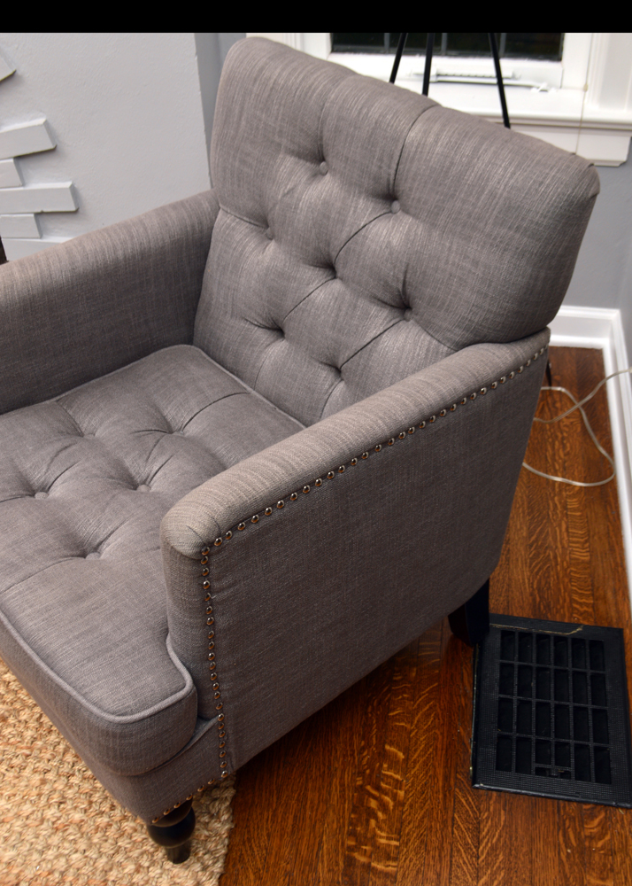 Contemporary Button-Tufted Armchair