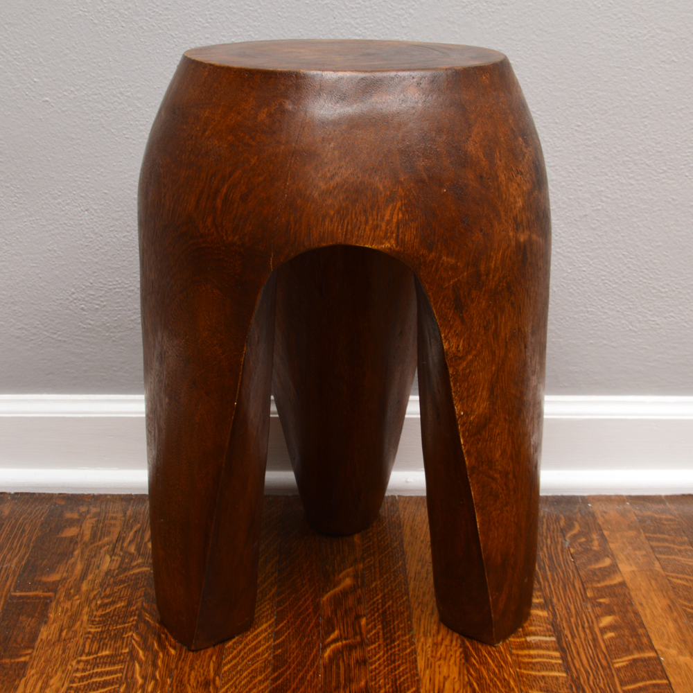 Contemporary Naturalistic Wood Accent Table