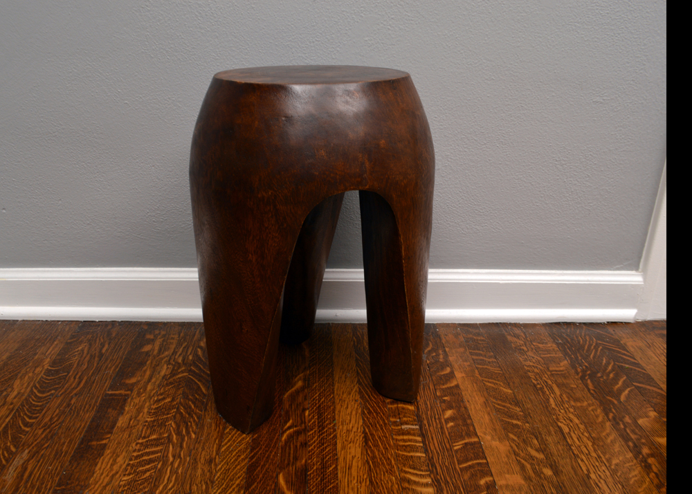 Contemporary Naturalistic Wood Accent Table