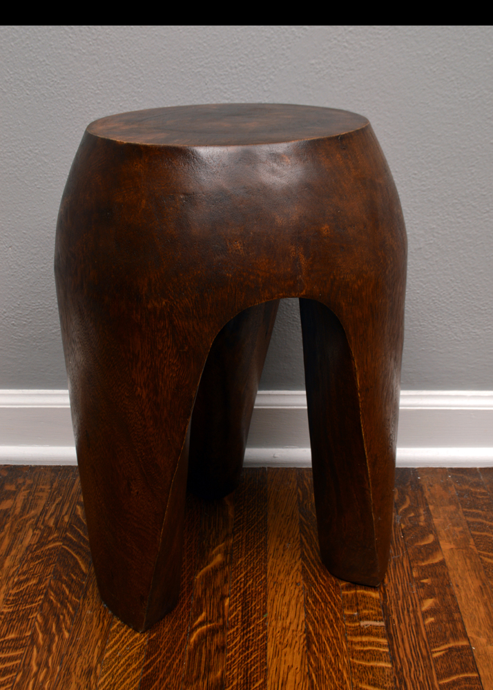 Contemporary Naturalistic Wood Accent Table