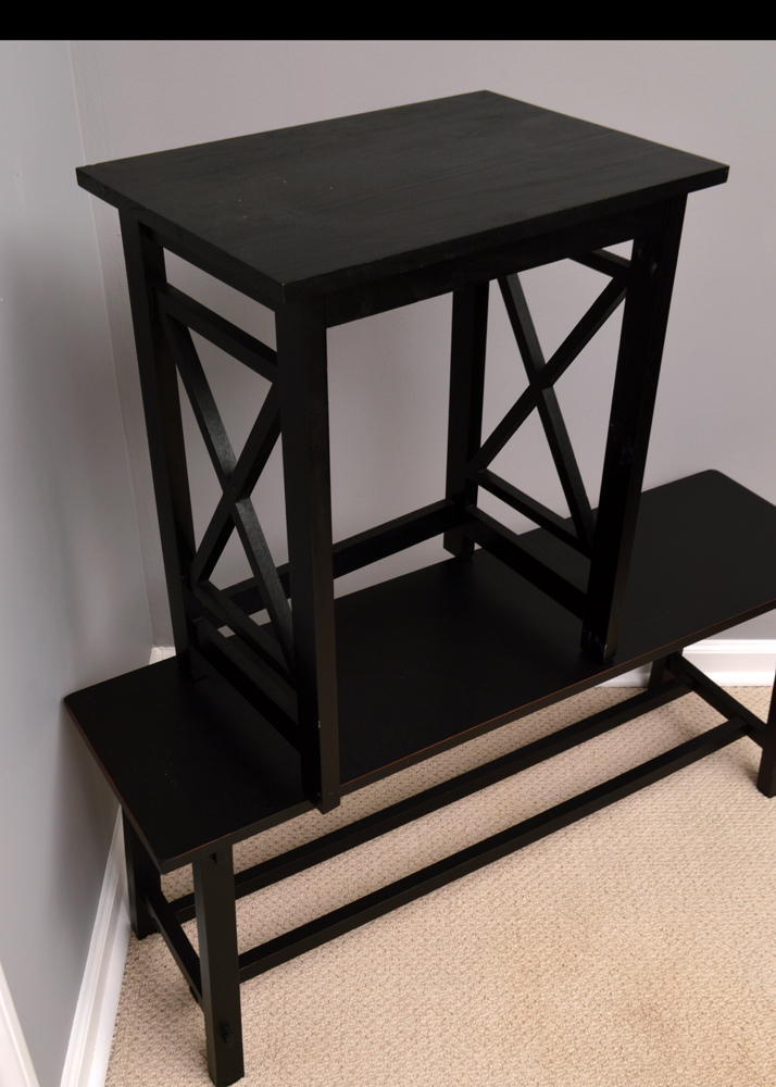 Contemporary Accent Table and Bench