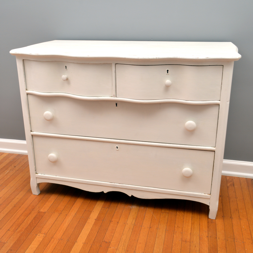 Vintage Four-Drawer Dresser With Serpentine Front