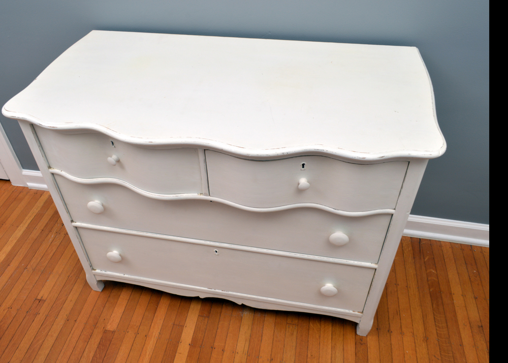 Vintage Four-Drawer Dresser With Serpentine Front