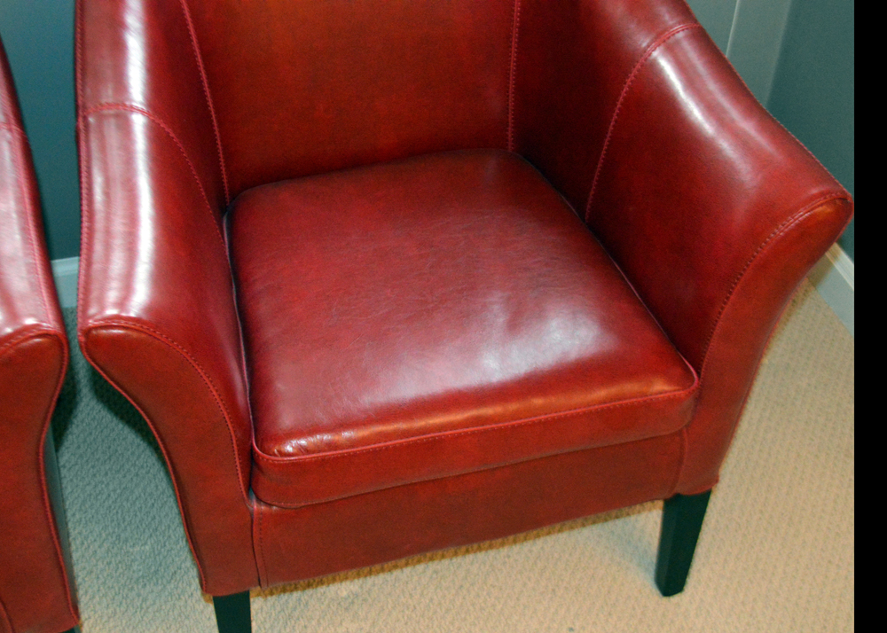 Contemporary Barrel Back Armchairs