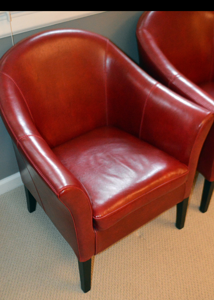 Contemporary Barrel Back Armchairs