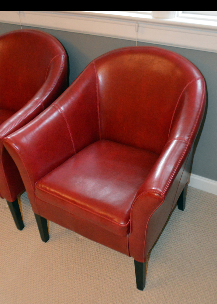 Contemporary Barrel Back Armchairs