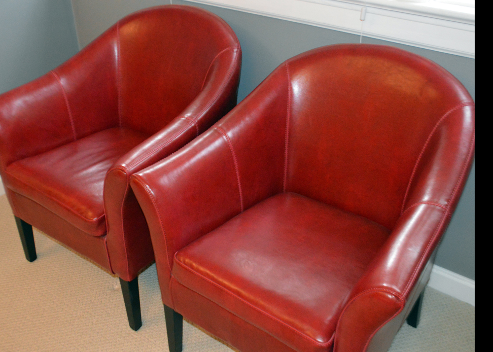 Contemporary Barrel Back Armchairs