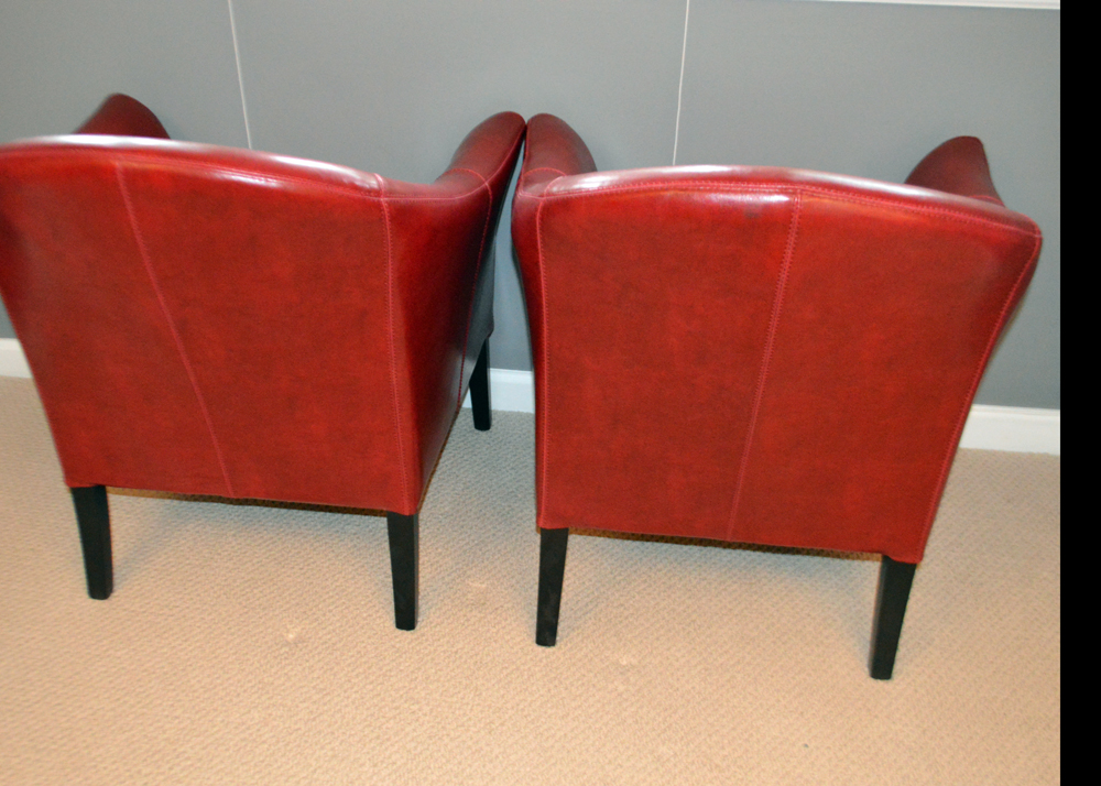Contemporary Barrel Back Armchairs
