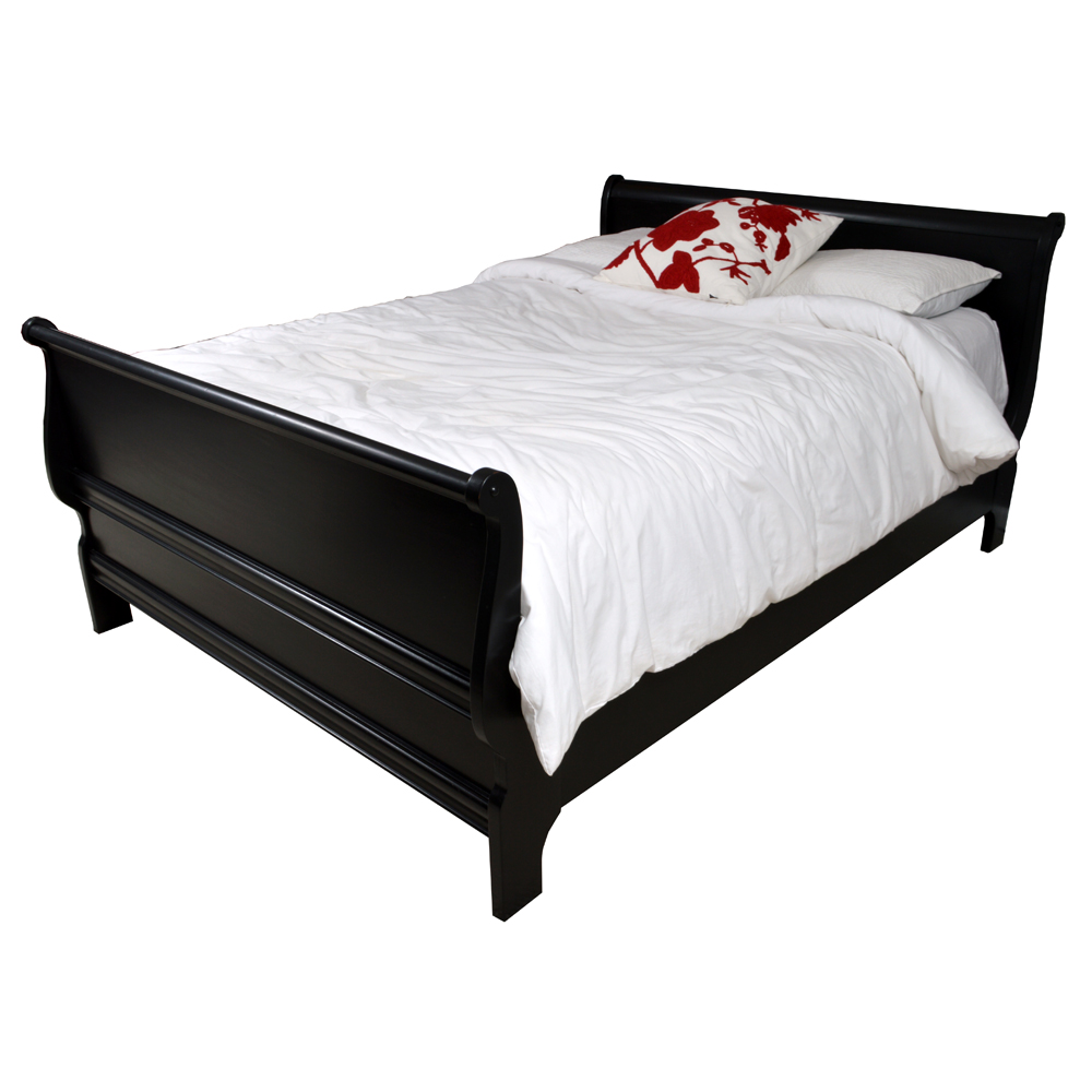Contemporary Queen Size Sleigh Bed Frame